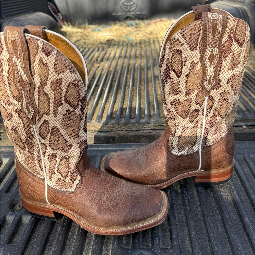 Women’s Boulet Brown leather and Snake boots 6.5 C - Picture 7 of 7